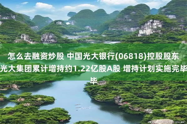 怎么去融资炒股 中国光大银行(06818)控股股东光大集团累计增持约1.22亿股A股 增持计划实施完毕