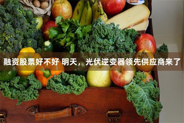 融资股票好不好 明天，光伏逆变器领先供应商来了