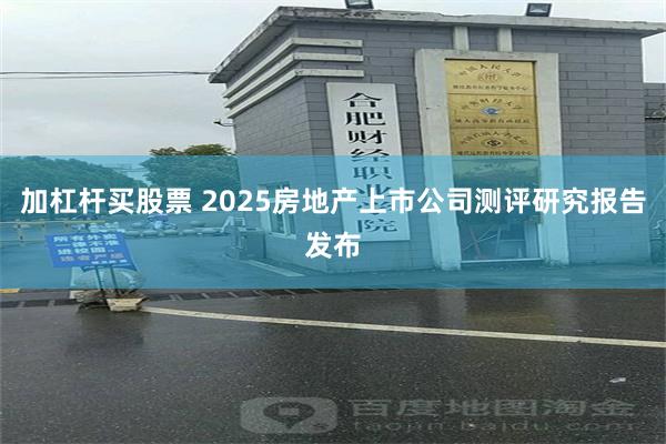 加杠杆买股票 2025房地产上市公司测评研究报告发布
