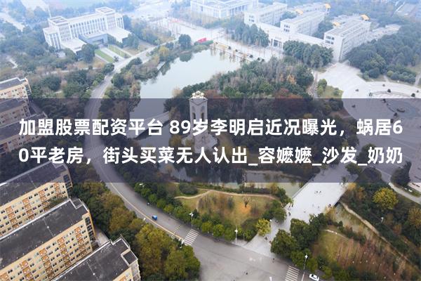 加盟股票配资平台 89岁李明启近况曝光，蜗居60平老房，街头买菜无人认出_容嬷嬷_沙发_奶奶