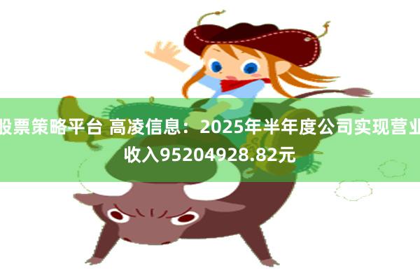 股票策略平台 高凌信息：2025年半年度公司实现营业收入95204928.82元
