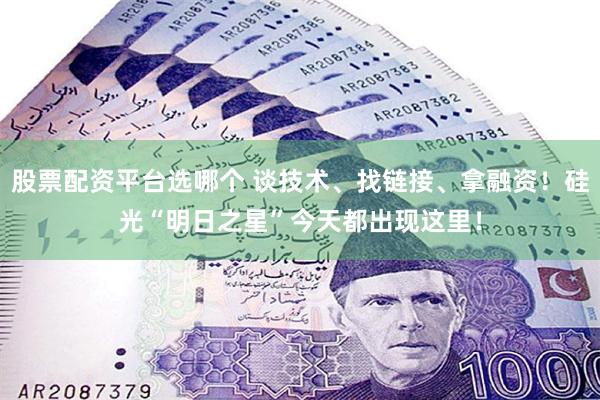 股票配资平台选哪个 谈技术、找链接、拿融资！硅光“明日之星”今天都出现这里！